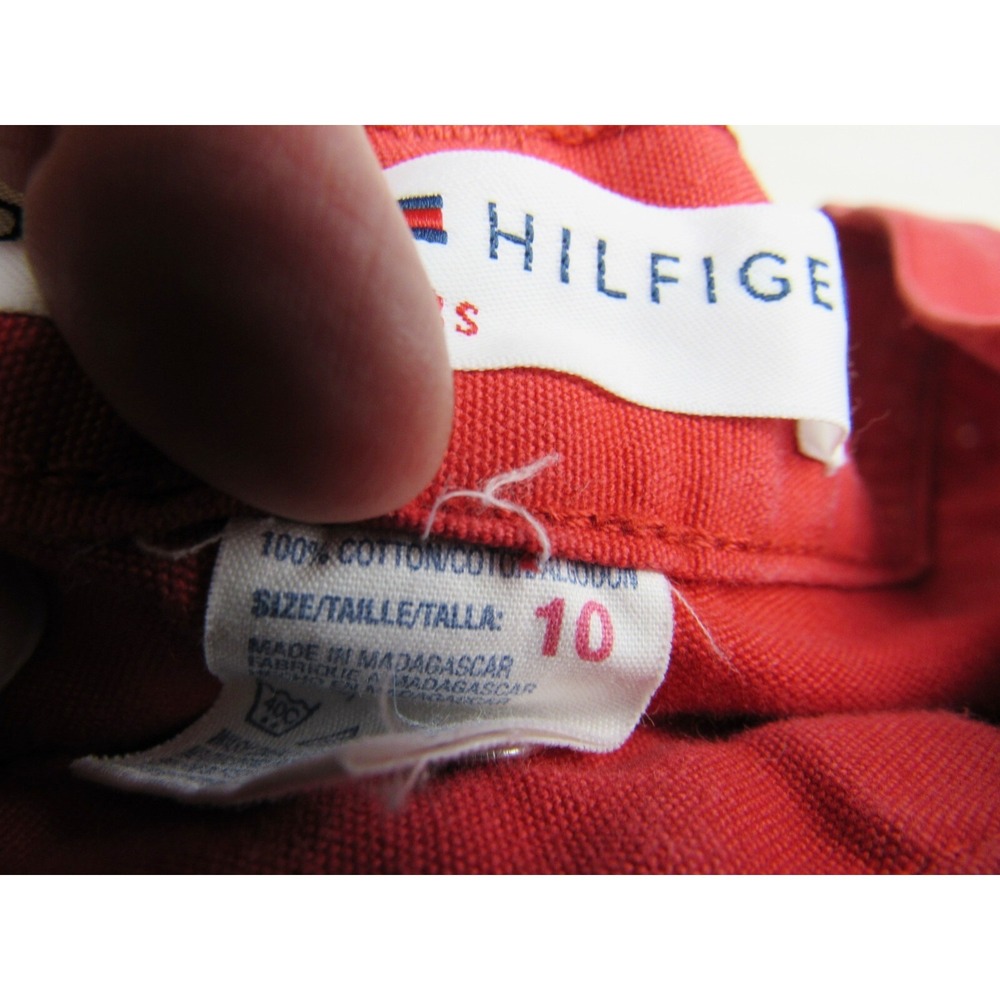 VTG Tommy Hilfiger Jeans Carpenter Capri Red High Rise Women's Size 10 - Picture 9 of 10